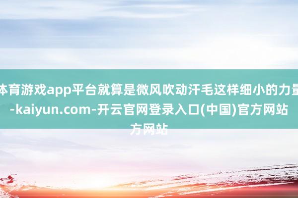 体育游戏app平台就算是微风吹动汗毛这样细小的力量-kaiyun.com-开云官网登录入口(中国)官方网站