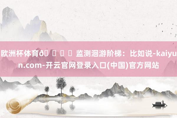 欧洲杯体育🐟️监测洄游阶梯：比如说-kaiyun.com-开云官网登录入口(中国)官方网站