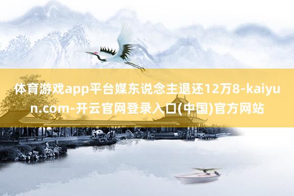 体育游戏app平台媒东说念主退还12万8-kaiyun.com-开云官网登录入口(中国)官方网站