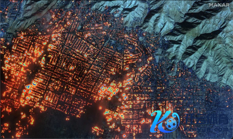 洛杉矶东北部伊顿大火导致斥地物毁灭