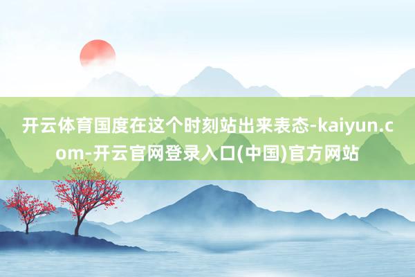 开云体育国度在这个时刻站出来表态-kaiyun.com-开云官网登录入口(中国)官方网站