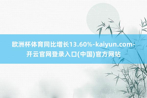 欧洲杯体育同比增长13.60%-kaiyun.com-开云官网登录入口(中国)官方网站